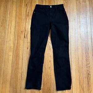 Frame Jeans Womens 26 Black Le Sylvie Slender Straight Denim